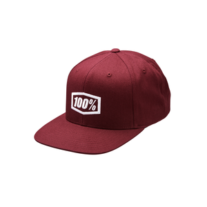 100-percent - Icon Snapback Cap Burgundy - 20044-00001