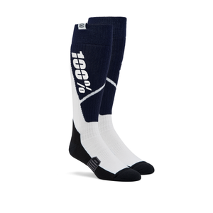 100-percent - Torque Thick Comfort Mx Socks Navy/white Sm/md - 20053-00005