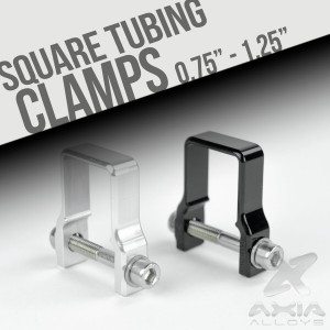 Axia - 1" Square Tube Strap Clamp Black - MODCLS1.0-BK