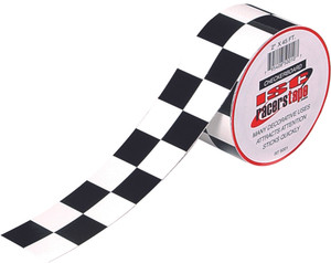 Isc - Black & White Straight Checker Board Tape 2"x45' - RT5001