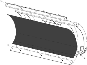 Kfi - Poly Blade Replacement 72" Blade Face - 105868-R