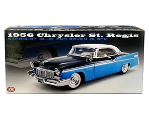 Acme 1:18 1956 Chrysler St. Regis (stardust Blue And Raven Black) 1 Of 750 - Diecast