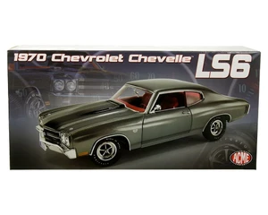 Acme 1:18 1970 Chevrolet Chevelle Ss Ls6 - Grey With Black Stripes - Limited 1 Of 678 - Diecast