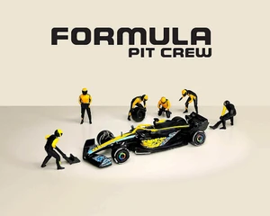 American Diorama 1:64 Figures Formula Pit Crew - Team Orange - Mijo Exclusives - Diecast