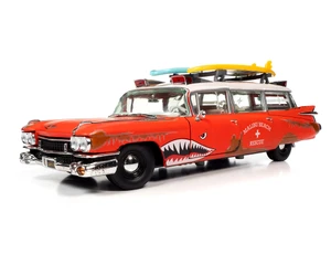 Auto World 1:18 1959 Cadillac Eldorado Ambulance Surf Shark - Diecast