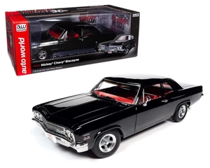 Auto World 1:18 1966 Chevrolet Biscayne 2-door Coupe Nickey (black) - American Muscle 30th Anniversary - Diecast