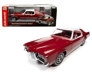 Auto World 1:18 1969 Pontiac Grand Prix Royal Bobcat Model J - Matador Red - American Muscle - Diecast