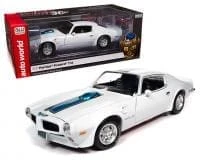 Auto World 1:18 1971 Pontiac Firebird T/a (white With Blue Stripe) American Muscle 30th Anniversary Class Of 1971 - Diecast
