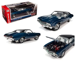Auto World 1:18 American Muscle 1970 Buick Gs 455 Stage 1 - Hemmings Muscle Machines - Blue - Diecast