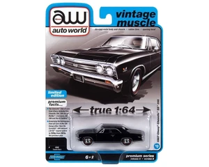 Auto World 1:64 1967 Chevrolet Chevelle Ss 396 (tuxedo Black) - Premium 2022 Release 4 Version A - Diecast