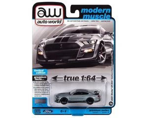 Auto World 1:64 2021 Shelby Gt-500 Carbon Fiber Track Pack (iconic Silver) - Premium 2022 Release 4 Version B - Diecast