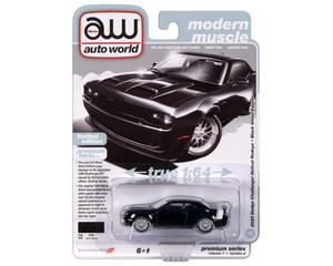 Auto World 1:64 2023 Dodge Challenger Hellcat Redeyes- Black- Premium 2024 Release 1 Version Limited Edition - Diecast
