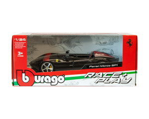 Bburago 1:24 Ferrari Monza Sp1- Black - Race And Play - Diecast