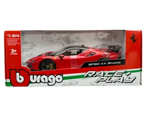 Bburago 1:24 Ferrari Sf90 Xx Stradale - Red - Race And Play - Diecast