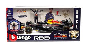 Bburago 1:24 Race F1 Oracle Red Bull Rb19 2023 #1 Verstappen With Standing Figure - Diecast