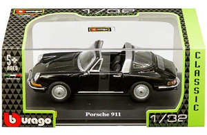 Bburago 1:32 Plastic Case - Classic- 1976 Porsche 911 - Black - Diecast
