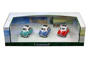 Cararama 1:43 W/b 3 Pack Set Bmw Isetta - Diecast