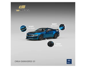 Cm Model 1:64 Ford Mustang Darkhorse - Ember Blue - Limited Edition - Diecast