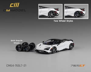 Cm Model 1:64 Mclaren 765lt - White With Carbon - Limited Edition - Diecast