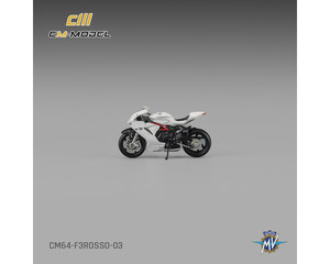 Cm Model 1:64 Mv Agusta F3rosso With Showgirl - White - Diecast