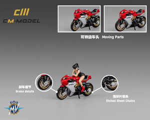 Cm Model 1:64 Mv Agusta Sv800 With Showgirl Figure - Limited Edition - Diecast