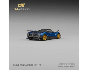 Cm Model 1:64 Pagani Zonda Tricolore Fullcarbon - Blue- Limited Edition - Diecast