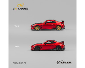 Cm Model 1:64 Subaru Brz Varis Widebody - Metallic Red - Diecast
