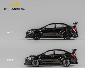 Cm Model 1:64 Subaru Sti Varis Widebody 1.0 - Chrome Black - Diecast