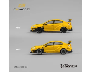 Cm Model 1:64 Subaru Sti Varis Widebody 1.0 - Yellow - Diecast