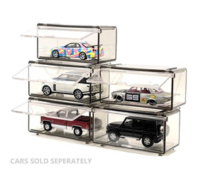 Diecast Storage 1:64 Single Car Interlocking Showcase 5-pack (9cm X 4cm X 4cm) - Diecast