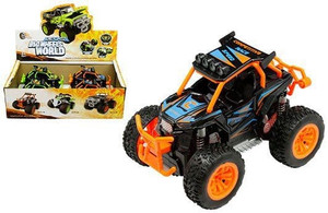 Display Big Wheel World Die Cast 4x4 Quad 7.5" Friction - Diecast