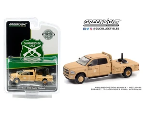Gl 1:64 He Dodge 2018 Ram Dually Flatbed Carabineros Chile - Diecast