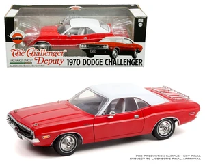 Greenlight 1:18 1970 Dodge Challenger - The Challenger Deputy With White Roof - Diecast