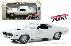 Greenlight 1:18 1970 Dodge Challenger R/t (white And Dirty) - Vanishing Point 1971 - Hollywood - Diecast