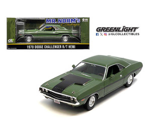 Greenlight 1:18 1970 Dodge Challenger Rt Hard Top Hemi Mr. Norms - F8 Green - Diecast