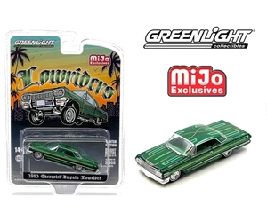 Greenlight 1:64 1963 Chevrolet Impala Ss Lowriders Limited 3,600 Pcs- Metallic Green - Mijo Exclusives - Diecast