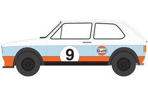 Greenlight 1:64 Club V-dub Series 10 - 1974 Volkswagen Golf #9 Gulf Oil (white/light Blue/orange) - Diecast