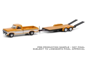 Greenlight 1:64 Hitch & Tow Series 22 - 1976 Ford F-150 Ranger Xlt Trailer Special With Flatbed Trailer - Diecast