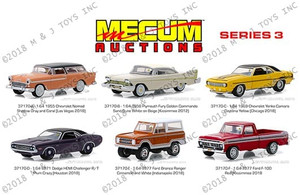 Greenlight 1:64 Mecum Auctions Series 3 Assortment (6 Styles) - Diecast