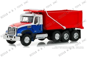 Greenlight 1:64 Sd Trucks Series 6 - 2019 Mack Granite Dump Truck (red/white/blue) - Diecast