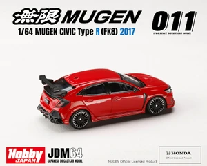 Hobby Japan 1:64 Mugen Honda Civic Type R (fk8) 2017 - Flame Red - Limited Edition - Diecast