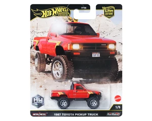 Hot Wheels 1:64 Car Culture 2024 H Case Off Road 1987 Toyota Pickup Truck Red - Diecast
