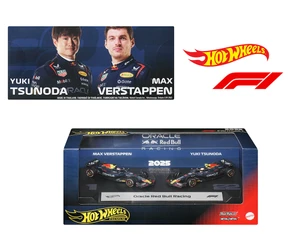 Hot Wheels 1:64 F1 2-pack 2025 Racing Premium Team Red Bull M. Verstappen #1/ Y. Tsunoda #22 - Limited Edition - Diecast
