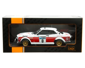 Ixo 1:18 1977 Toyota Celica 2000 Gt (ra21) #8 Rac Rally Mikkola-a Hertz - White With Red - Diecast