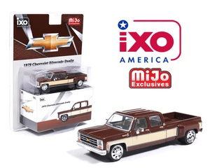 Ixo Model 1:64 1979 Chevrolet Silverado C30 Crew Cab Dually Lowered - Cordova Brown And Santa Fe Tan - Limited Edition - Mijo Exclusives - Diecast