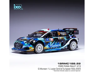 Ixo Models 1:18 Ford Puma Rally1 #13 G.munster - L.louka Central European Rally 2023 - Diecast