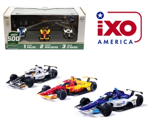 Ixo Models 1:64 Indycar 2025 Victory Row 1st, 2nd, And 3rd Place - Set Of 3 - 109th Indy 500 Gainbridge - Diecast
