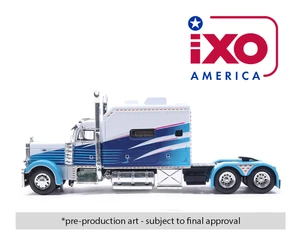 Ixo Models 1:64 Peterbilt 379 With Sleeper - Blue White - Diecast