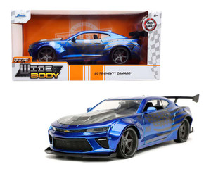 Jada 1:24 2017 Chevrolet Camaro Stars Stripes - Blue - Bigtime Wide Body - Diecast