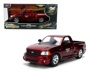 Jada 1:24 Brians Ford F-150 Svt Lightning - Red Color Brush Finish - 25 Years Of Fast & Furious - Diecast
